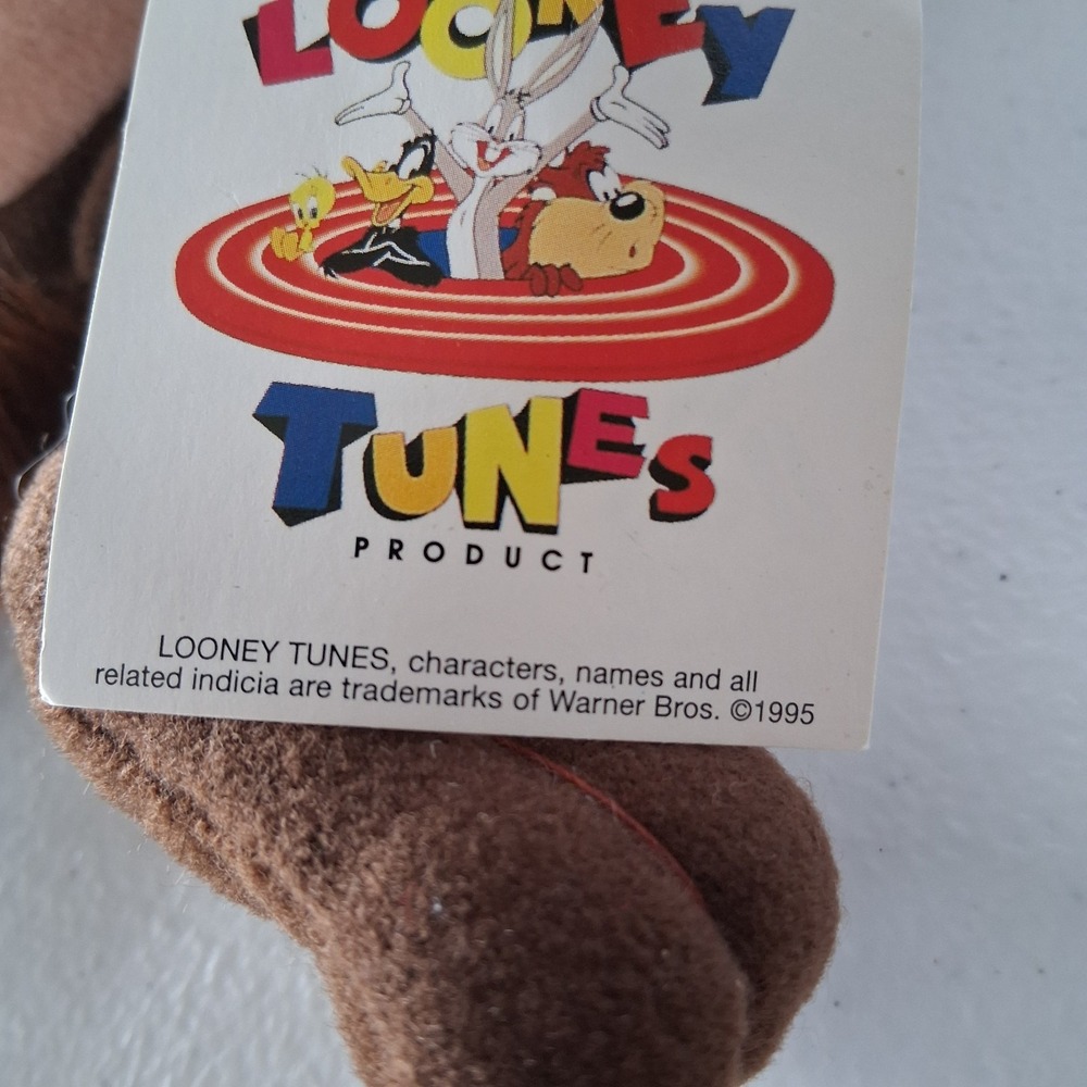 Vintage TAZ Stuffed Plush 1971 & 1995 Mighty & Mini Tasmanian Devil Looney Tunes - Picture 14 of 16